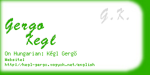 gergo kegl business card