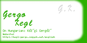 gergo kegl business card